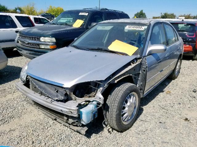 2HGES26733H570589 - 2003 HONDA CIVIC EX SILVER photo 2