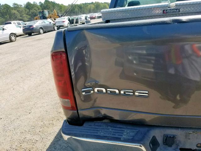 1D7HA18N94J120035 - 2004 DODGE RAM 1500 S GRAY photo 9