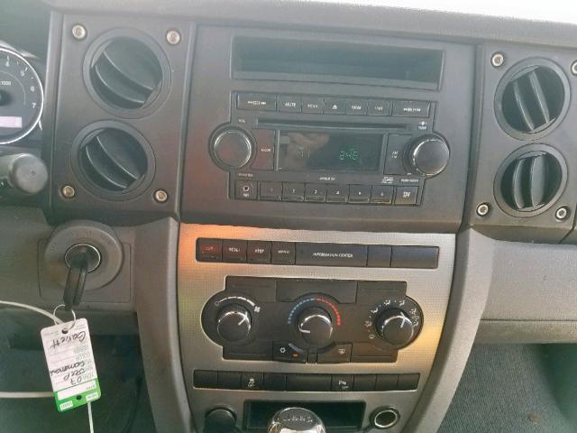 1J8HH48K07C578027 - 2007 JEEP COMMANDER ვერცხლისფერი ფოტო 9