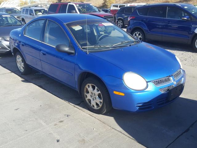 1B3ES56C75D148873 - 2005 DODGE NEON SXT BLUE photo 1