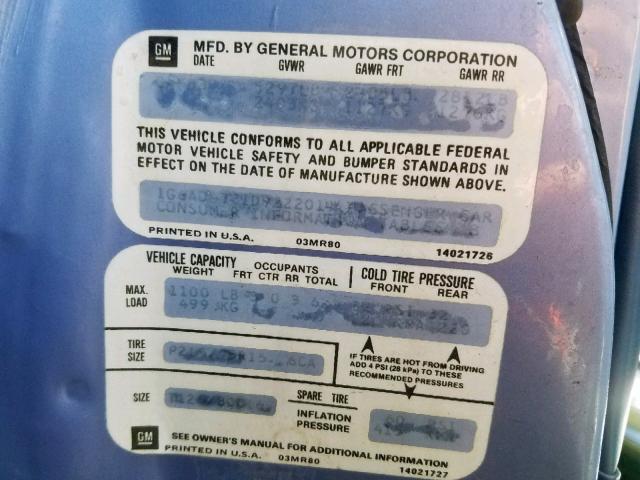 1G6AD4781D9222014 - 1983 CADILLAC DEVILLE BLUE photo 10