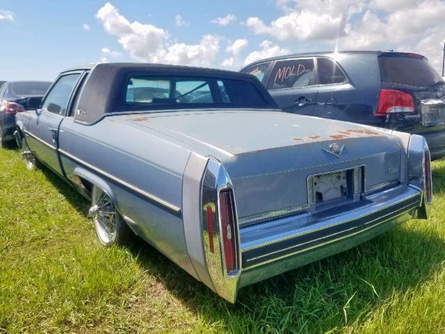 1G6AD4781D9222014 - 1983 CADILLAC DEVILLE BLUE photo 3