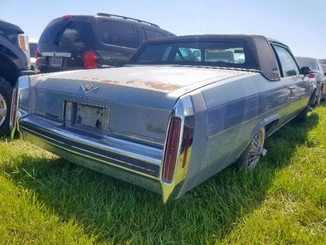 1G6AD4781D9222014 - 1983 CADILLAC DEVILLE BLUE photo 4