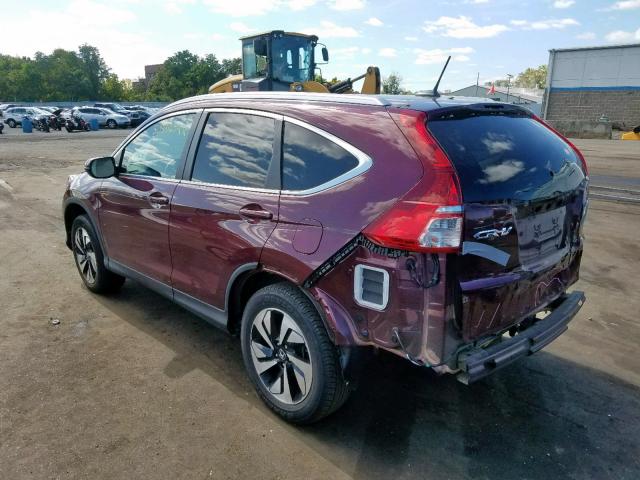 5J6RM4H90FL089592 - 2015 HONDA CR-V TOURI RED photo 3