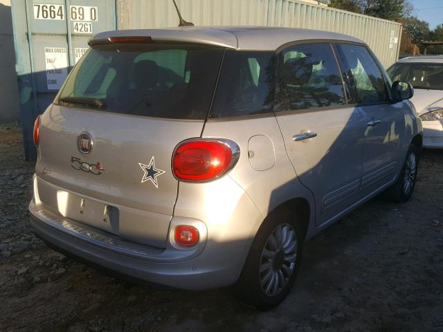 ZFBCFABH5EZ026927 - 2014 FIAT 500L EASY SILVER photo 4