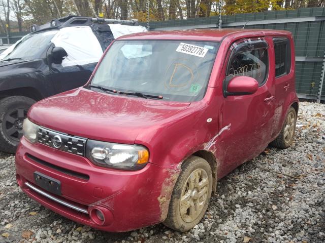 JN8AZ28R39T100537 - 2009 NISSAN CUBE BASE RED photo 2