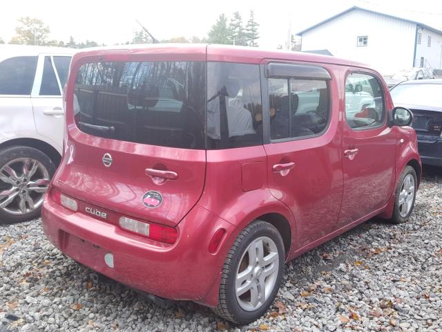 JN8AZ28R39T100537 - 2009 NISSAN CUBE BASE RED photo 4