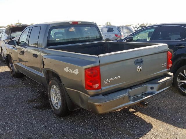 1D7HW48N86S600258 - 2006 DODGE DAKOTA QUA GRAY photo 3