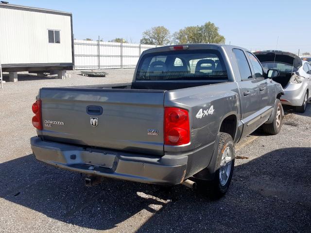 1D7HW48N86S600258 - 2006 DODGE DAKOTA QUA GRAY photo 4