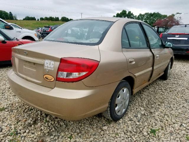 KNADC125656365680 - 2005 KIA RIO GOLD photo 4