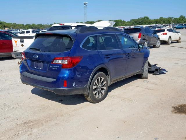 4S4BSENCXF3338849 - 2015 SUBARU OUTBACK 3. BLUE photo 4