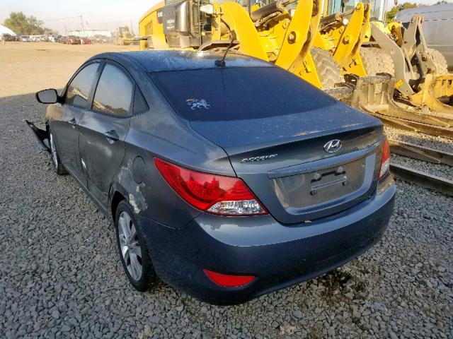 KMHCU4AEXCU183922 - 2012 HYUNDAI ACCENT GLS GRAY photo 3