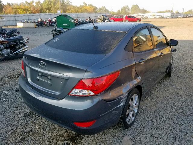 KMHCU4AEXCU183922 - 2012 HYUNDAI ACCENT GLS GRAY photo 4