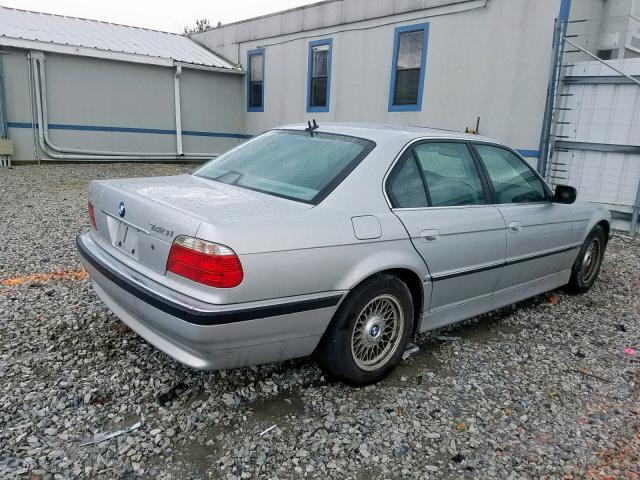 WBAGG83421DN88756 - 2001 BMW 740 I AUTO SILVER photo 4