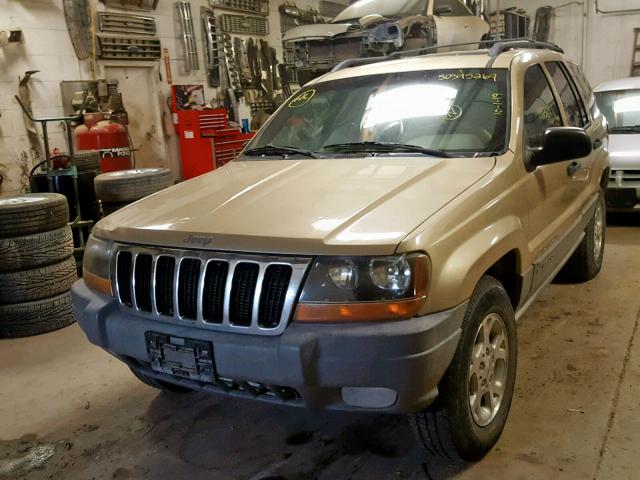 1J4GW48N0YC252534 - 2000 JEEP GRAND CHER TAN photo 2