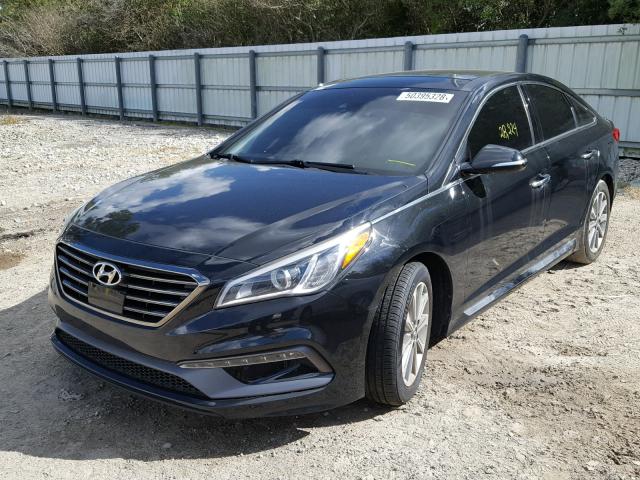 5NPE34AF8GH309185 - 2016 HYUNDAI SONATA SPO BLACK photo 2