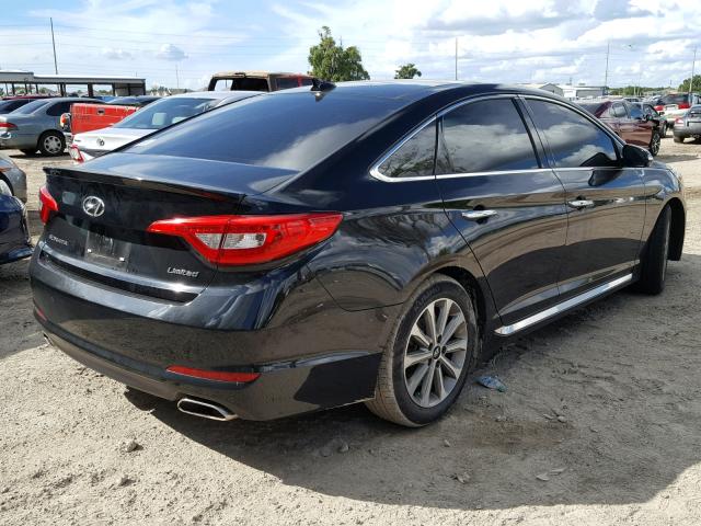 5NPE34AF8GH309185 - 2016 HYUNDAI SONATA SPO BLACK photo 4