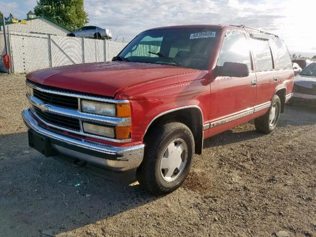 1GNEK13R0XJ345332 - 1999 CHEVROLET TAHOE K150 RED photo 2