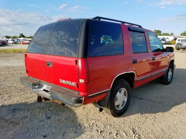 1GNEK13R0XJ345332 - 1999 CHEVROLET TAHOE K150 RED photo 4