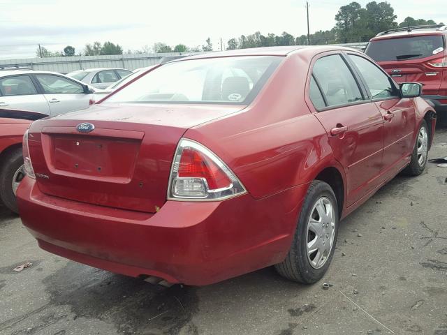 3FAFP06Z96R216956 - 2006 FORD FUSION S BURGUNDY photo 4
