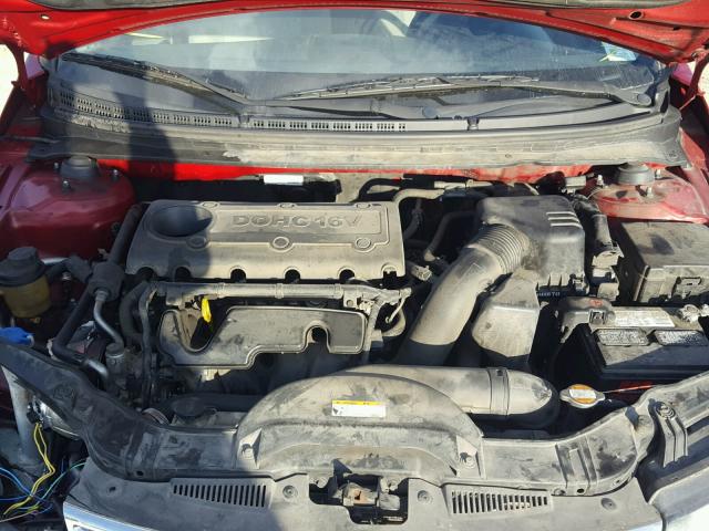 KNAFU4A28C5517511 - 2012 KIA FORTE EX RED photo 7