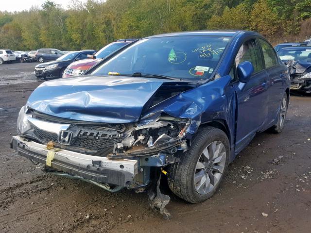 2HGFA16959H356411 - 2009 HONDA CIVIC EXL 蓝色 照片 2