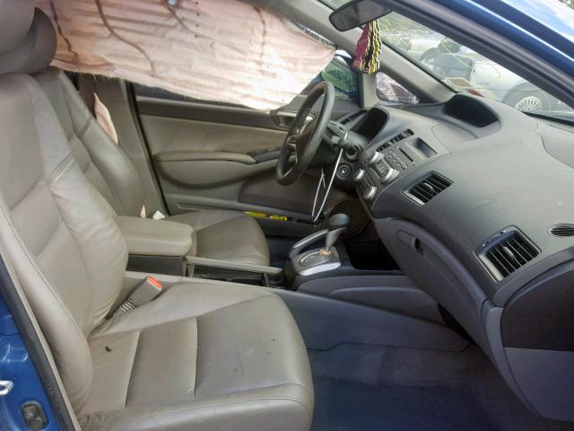 2HGFA16959H356411 - 2009 HONDA CIVIC EXL 蓝色 照片 5