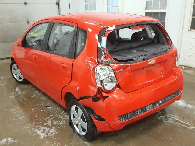 KL1TD6DE2AB102102 - 2010 CHEVROLET AVEO LS RED photo 3