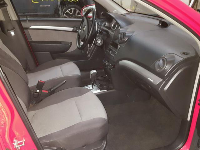 KL1TD6DE2AB102102 - 2010 CHEVROLET AVEO LS RED photo 5