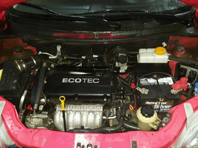 KL1TD6DE2AB102102 - 2010 CHEVROLET AVEO LS RED photo 7