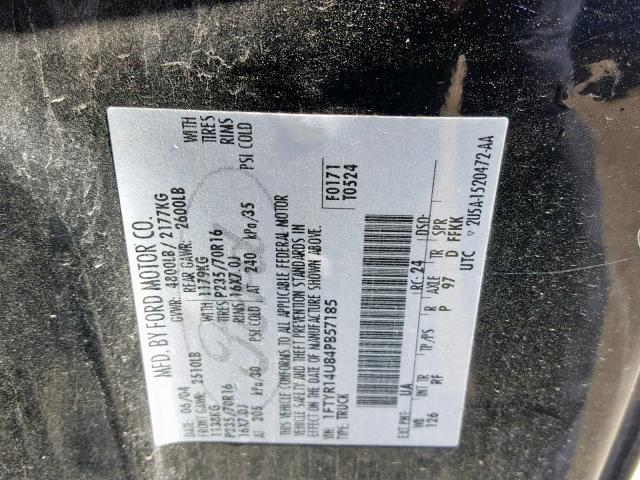 1FTYR14U84PB57185 - 2004 FORD RANGER SUP BLACK photo 10