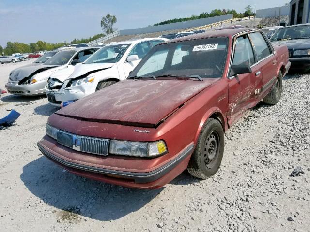 1G3AL54N6N6423880 - 1992 OLDSMOBILE CUTLASS CI MAROON photo 2