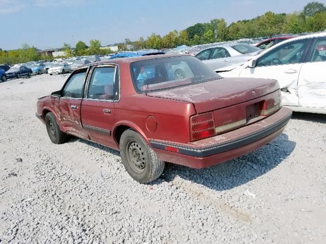 1G3AL54N6N6423880 - 1992 OLDSMOBILE CUTLASS CI MAROON photo 3
