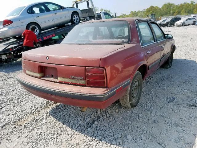 1G3AL54N6N6423880 - 1992 OLDSMOBILE CUTLASS CI MAROON photo 4