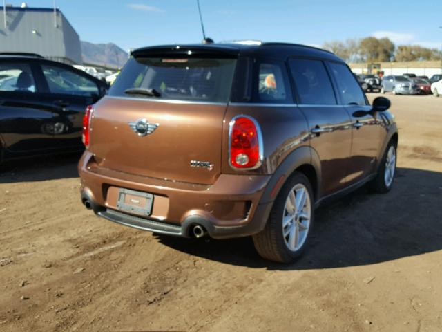 WMWZC5C55DWM15625 - 2013 MINI COOPER S C BROWN photo 4