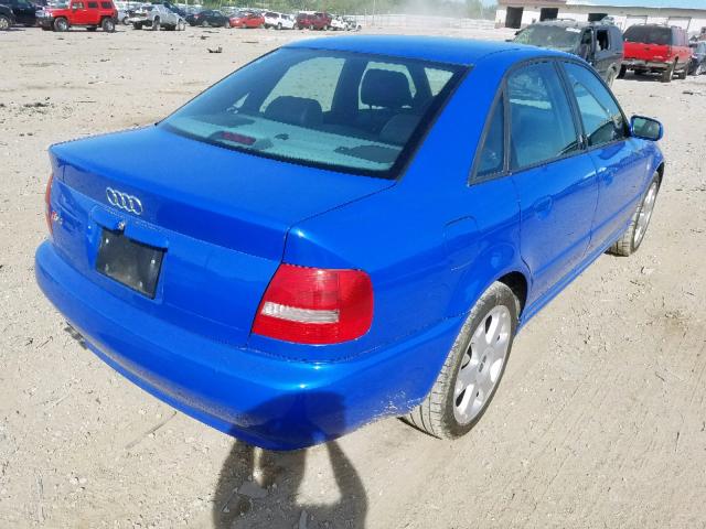 WAURD68D81A133913 - 2001 AUDI S4 2.7 QUA BLUE photo 4