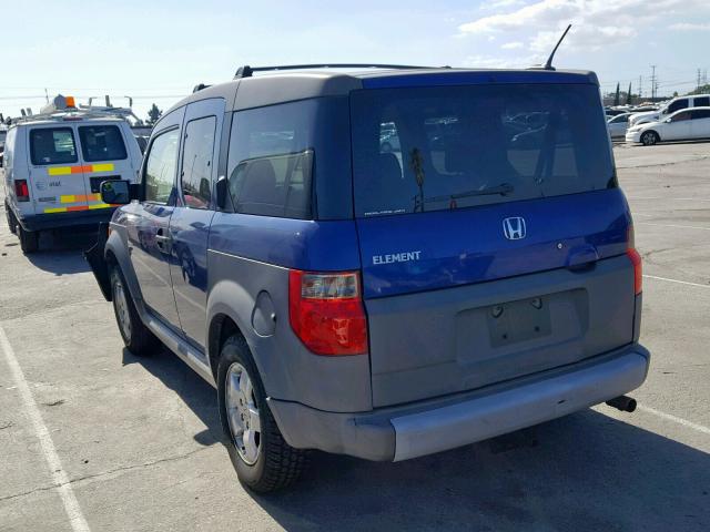 5J6YH28665L009639 - 2005 HONDA ELEMENT EX BLUE photo 3