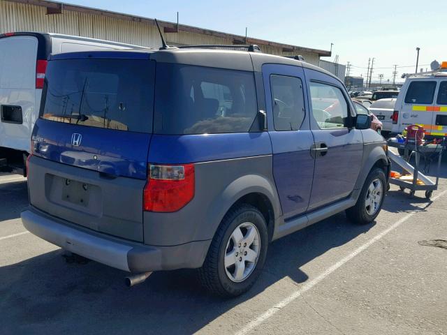 5J6YH28665L009639 - 2005 HONDA ELEMENT EX BLUE photo 4