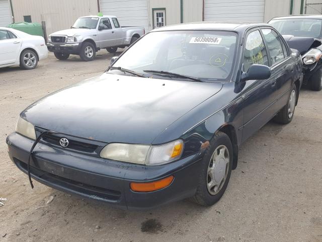 1NXBB02E9VZ525310 - 1997 TOYOTA COROLLA DX GREEN photo 2