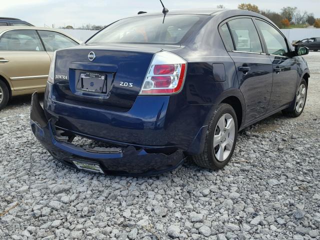 3N1AB61E27L638519 - 2007 NISSAN SENTRA 2.0 BLUE photo 4