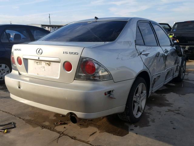 JTHBD182X10031510 - 2001 LEXUS IS 300 SILVER photo 4