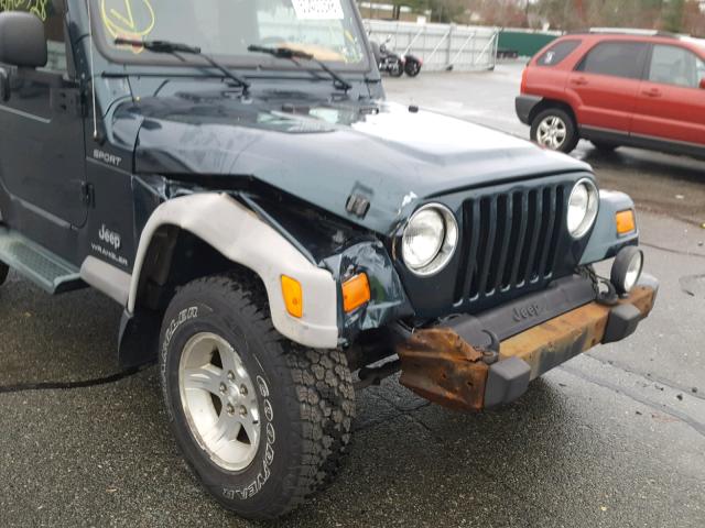 1J4FA49S45P366930 - 2005 JEEP WRANGLER / GREEN photo 9