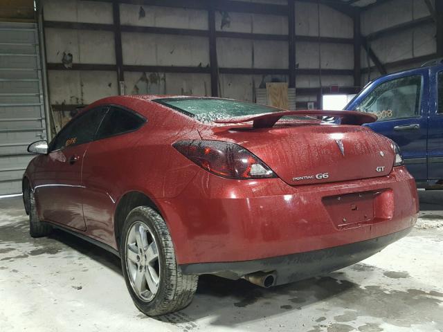 1G2ZH17N384159790 - 2008 PONTIAC G6 GT RED photo 3