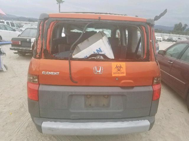 5J6YH18504L000984 - 2004 HONDA ELEMENT EX ORANGE photo 10