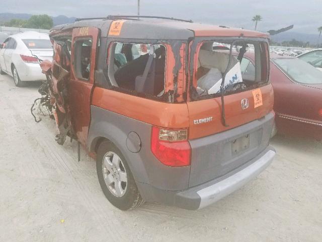 5J6YH18504L000984 - 2004 HONDA ELEMENT EX ORANGE photo 3