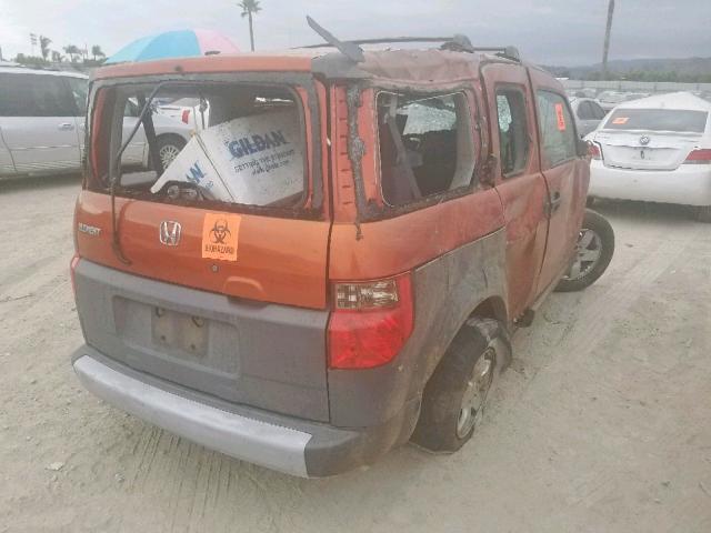 5J6YH18504L000984 - 2004 HONDA ELEMENT EX ORANGE photo 4