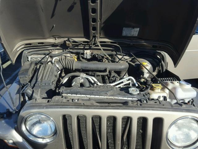 1J4FA39SX4P776785 - 2004 JEEP WRANGLER X GRAY photo 7