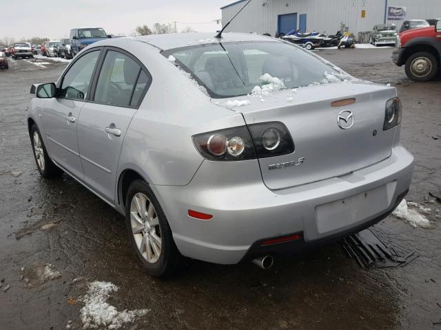 JM1BK323981788309 - 2008 MAZDA 3 S SILVER photo 3