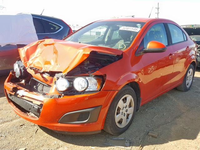 1G1JA5SH9D4182466 - 2013 CHEVROLET SONIC LS ORANGE photo 2