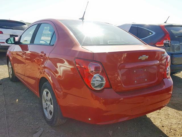 1G1JA5SH9D4182466 - 2013 CHEVROLET SONIC LS ORANGE photo 3